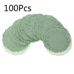 100Pcs Round Lace Paper Mats Coasters Placemats Wedding Events Party Table Gift Doilies Vintage Coasters Placemat