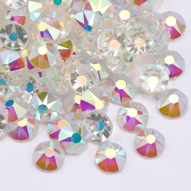 8/8 Cutting Surface Transparent AB Stone SS16 SS20 SS30 Glass 3D Non HotfixRhinestones, 1440Pcs, 288Pcs Flat Back Rhinestone