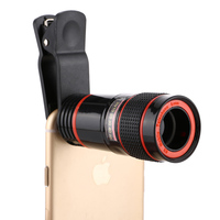 PERAK 8x 12x Zoom Telephoto Lens for iPhone 6s plus 5s SE Samsung Huawei XIAOMI LG Smartphones Camera Lens Universal Clip Holder