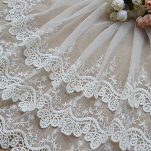 Lace pure cotton cloth announces net flower DIY garment accessories embroidery fabric hand width 30cm