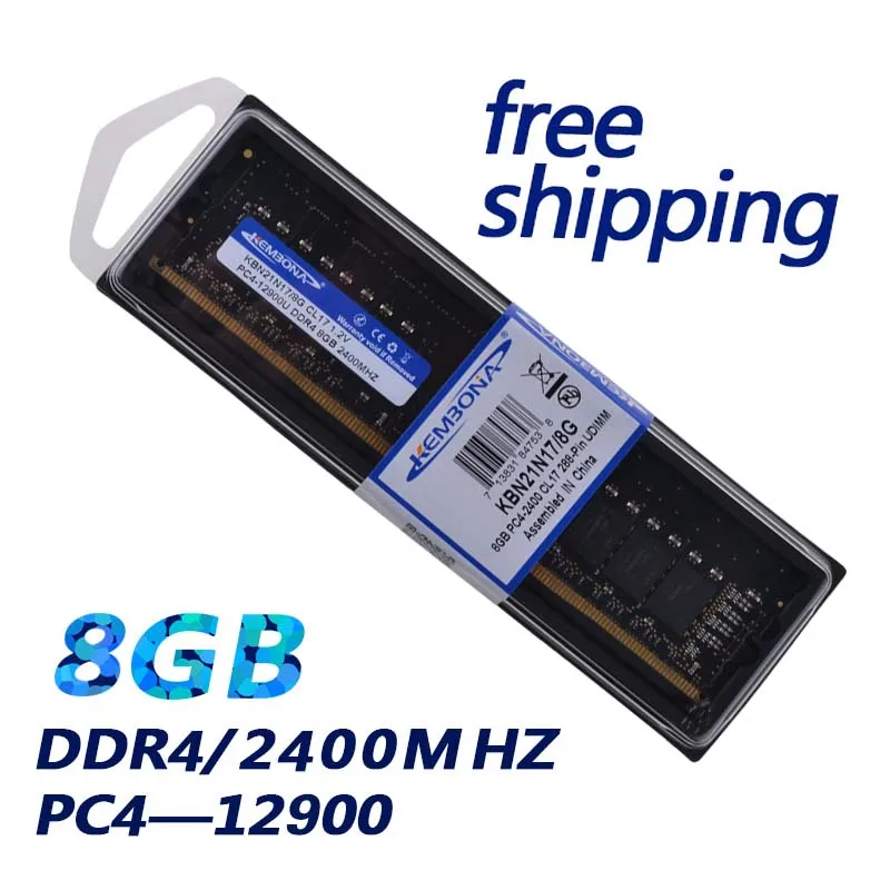 KEMBONA Factory Brand New RAM  DESKTOP DDR4 8GB 8G 2400MHZ 2666 1.2V PC4-19200U ram 288pin 3200MHZ compatible with INTEL& A-M-D