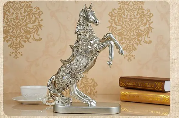 resin Europe Retro handsome raising-up horse artcraft 37x26cm ornaments,furnishings office desk decoration birthday gift a2407