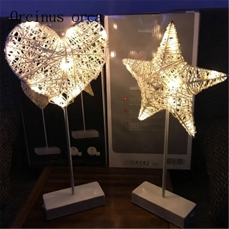 LED light ins lights girl heart room decoration lamp hand love star lamp battery Postage free