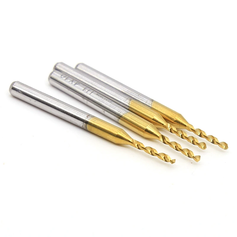 Tungsten carbide router wood tool pcb metal drill bit titanium 1.3mm center drilling grinder fixture accessories 10pcs cnc core