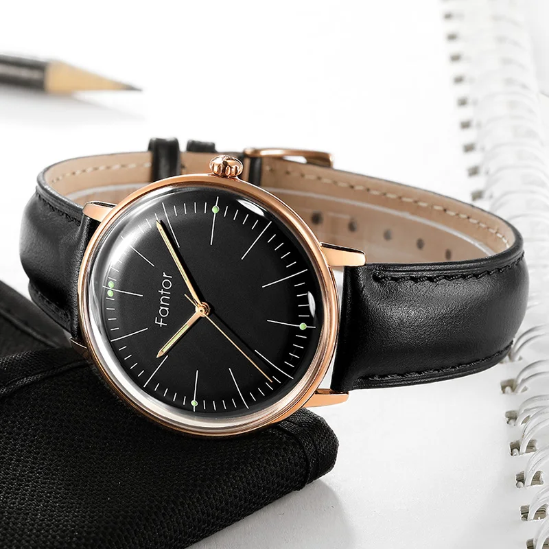 Fantor Top Brand Fashion Casual Classic Wrist Watch Men Business Minimalist High Quality Leather Wristwatch Quartz Clock