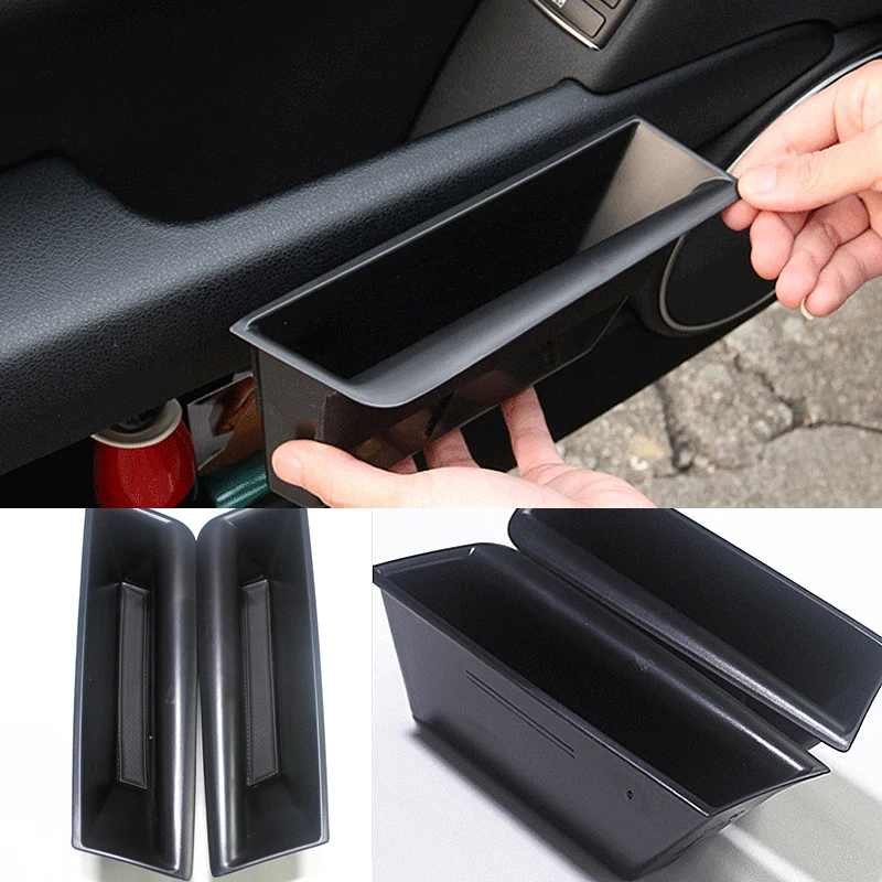 For Mercedes Benz C class W204 2008-2014 Front Door Handle Storage Box Container Holder Tray Car Organizer Accessories