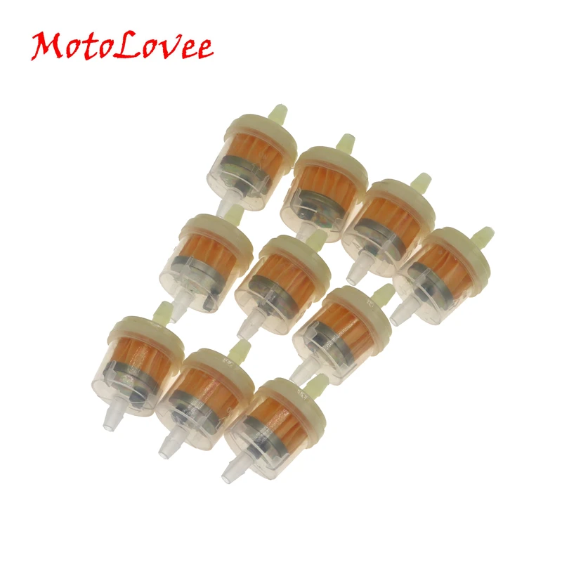 MotoLovee Universal Motorcycle Petrol Gas Fuel Oil Filter For Moped Scooter Dirt Bike ATV Go Kart Gasoline Filter With Magnet