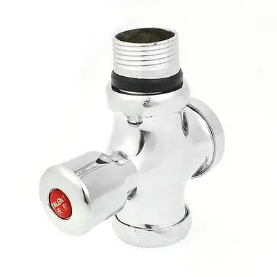 

Silver Tone 32mm Male Thread Press Button Type Toilet Flush Valve ...