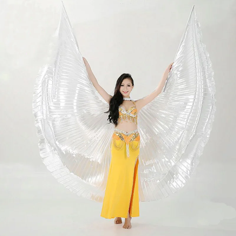 Belly Dancing Costume Wing Belly Dance isis wings Transparent fabric  Golden Color New Style Professional