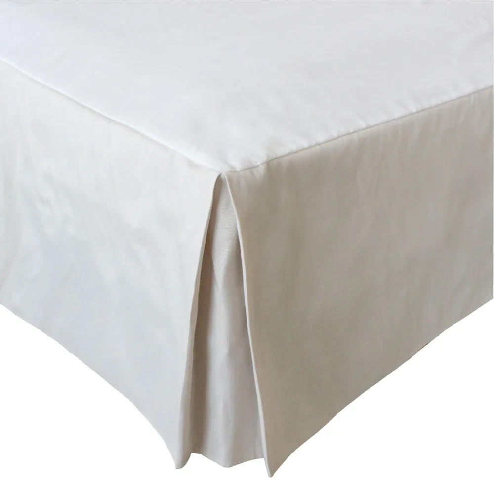 Free shipping Hotel Bed Skirt 5 Colors Thick Poly/Cotton Canvas Bed Skirt for King/Queen Size Bed With 14\