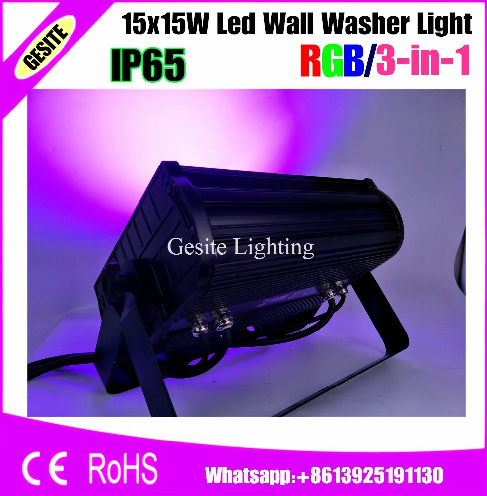 

4pcs/lot 15x15w RGB Waterproof wall washer city color DMX stage light