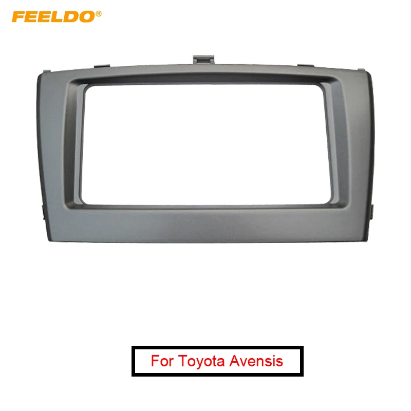 

FEELDO 2DIN Car Radio Fascia Frame for Toyota Avensis 09-15 Audio Facia Panel Frame Dashboard Adapter Trim 202*102MM #AM4855