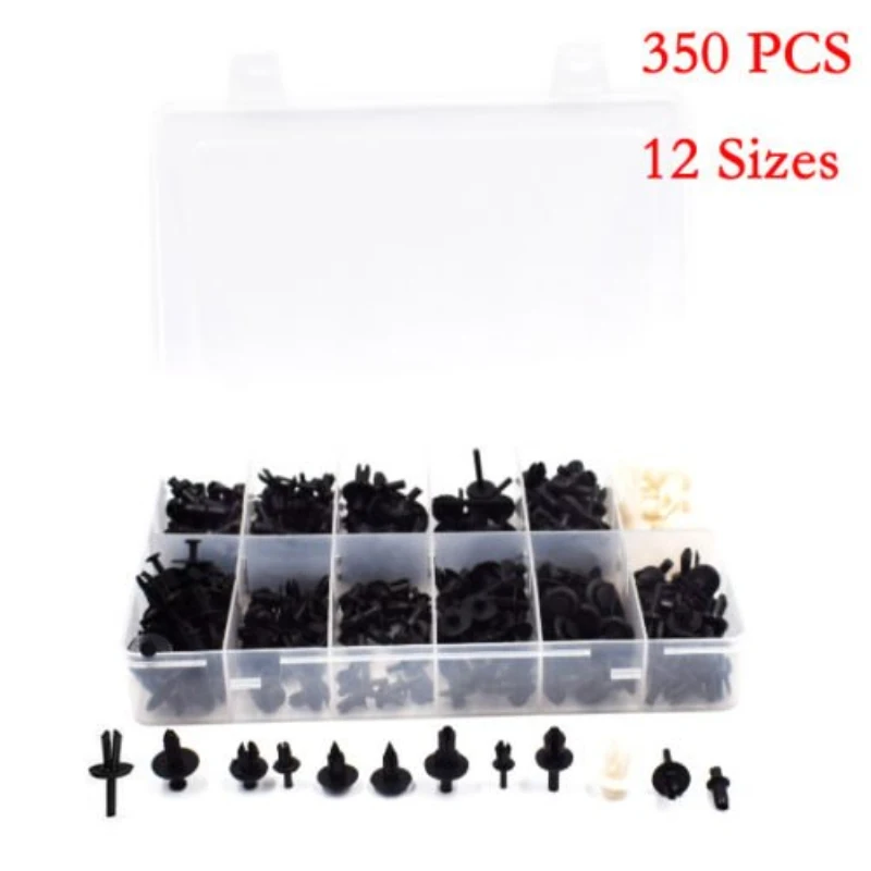 350 Pcs Auto Car Push Retainer Pin Rivet Trim Clip Panel Moulding  Assortments Kit