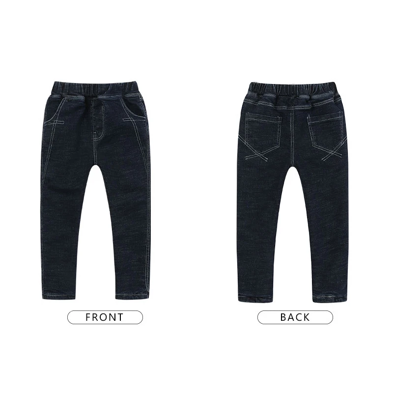 IENENS Teen Slim Jeans Solid Color Trousers Boys Denim Long Pants Fashion Kids Boy Jean Children Clothes For 4-11 Years