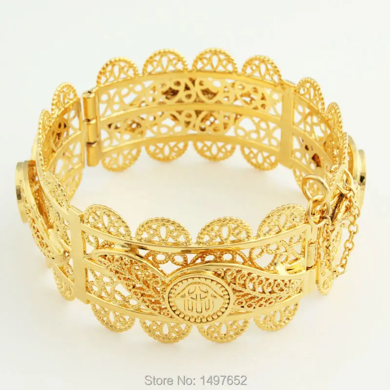 Newest Ethiopian Bangles For Women Men18K Gold Color Bangles/Bracelets Fashion Jewelry African/India/Kenya//Middle East Style