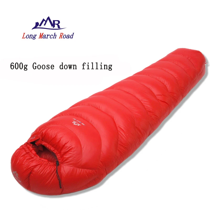 LMR 600G White Goose Down Filling Ultralight Waterproof Camping Splicing Mummy Sleeping Bag Saco De Dormir Slaapzak