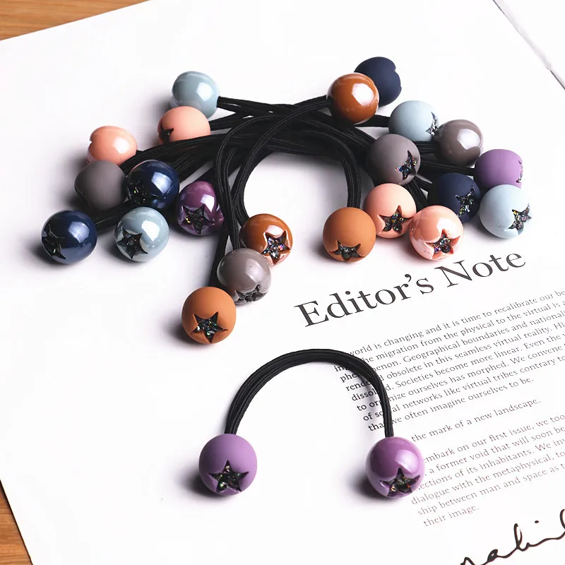 

2018 New Arrive Ball Hair Ring Women Girls Elastic Hair Rubber Bands Accessories For Children Tie Hair Rope Scrunchie