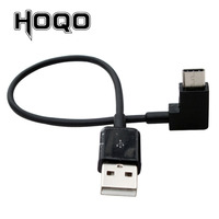 20cm 1m 90 degree USB C Type-C Cable short 3m Elbow USB-C Cable Angle fast charge Cabo for Samsung Galaxy s8 tab 3 xiaomi mi5s