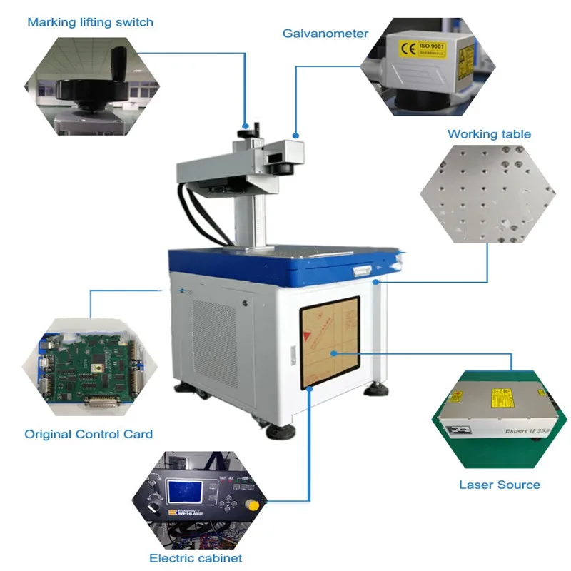 3w 5w 10w 20w  uv laser marking machine with high quality on hot sale