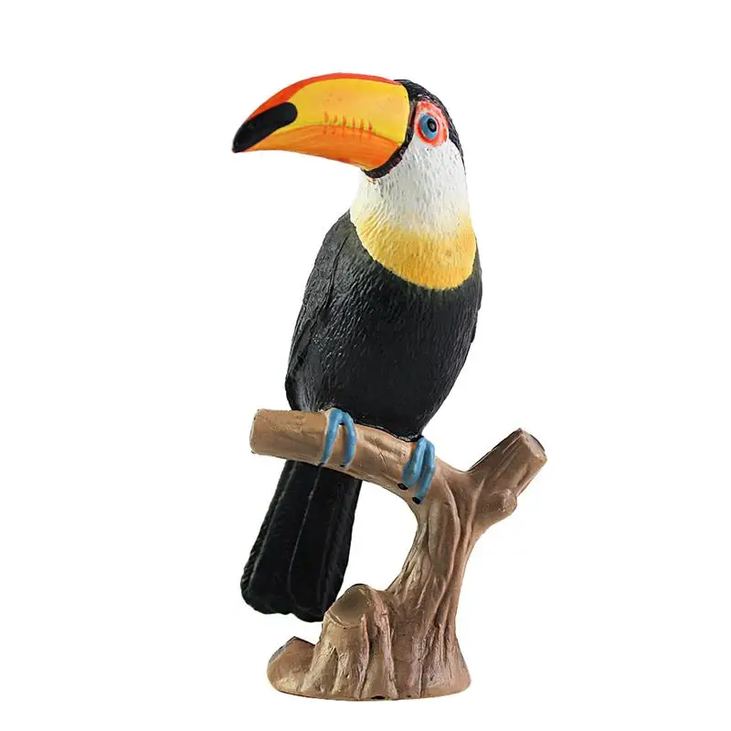 

Simulation Toucan Figurine Model Toy Creative Desktop Ornaments Collection Home Office Decoration Craft Gift