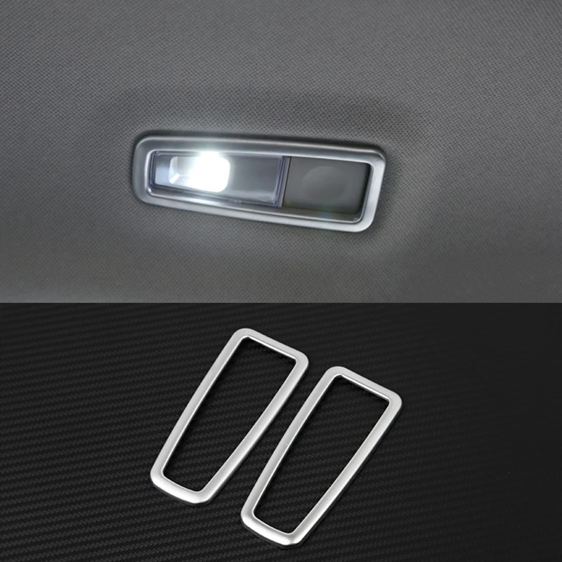

For Hyundai Tucson 2016 2017 2018 Accessories Behind Rear UP Roof Reading Lamp Light Decoration Molding Cover Kit Trim 2 Piece