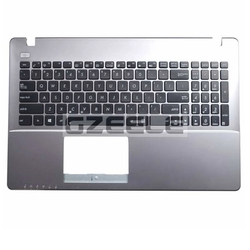 

GZEELE New US Keyboard For ASUS K550D X550D A550D X550DP K550DP W50J W50JK upper case palmrest cover silver color