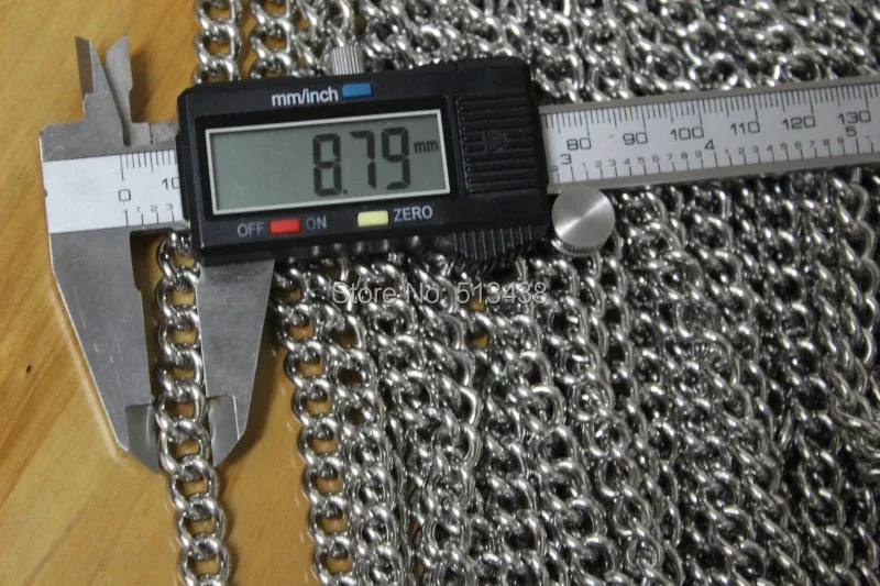 High Quality  4 meter in bulk Stainless Steel Cowboy Chain Link Jewelry finding 8.8mm Shiny