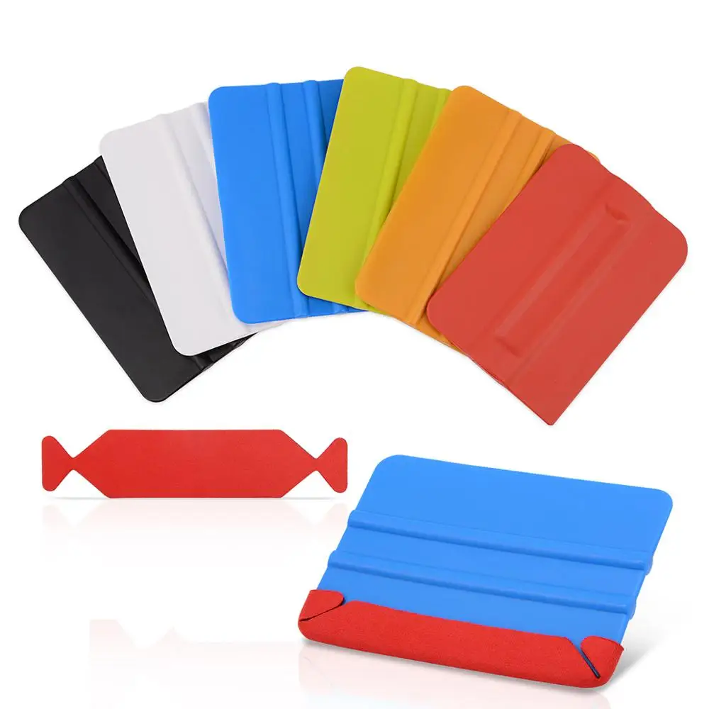 FOSHIO 10/50/100pcs Car Tools Vinyl Wrapping Squeegee Waterproof Felt Fabric Protect Cloth Carbon Fiber Film Window Tint Scraper