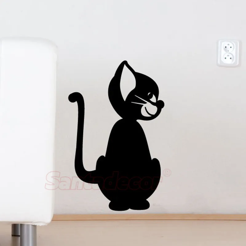 Cartoon Stickers Cute Cat Trick Vinyl Wall Decor Fridge Wall Art Decal Kitchen Home Decor Poster House Decoration 25 cm x 40 cm