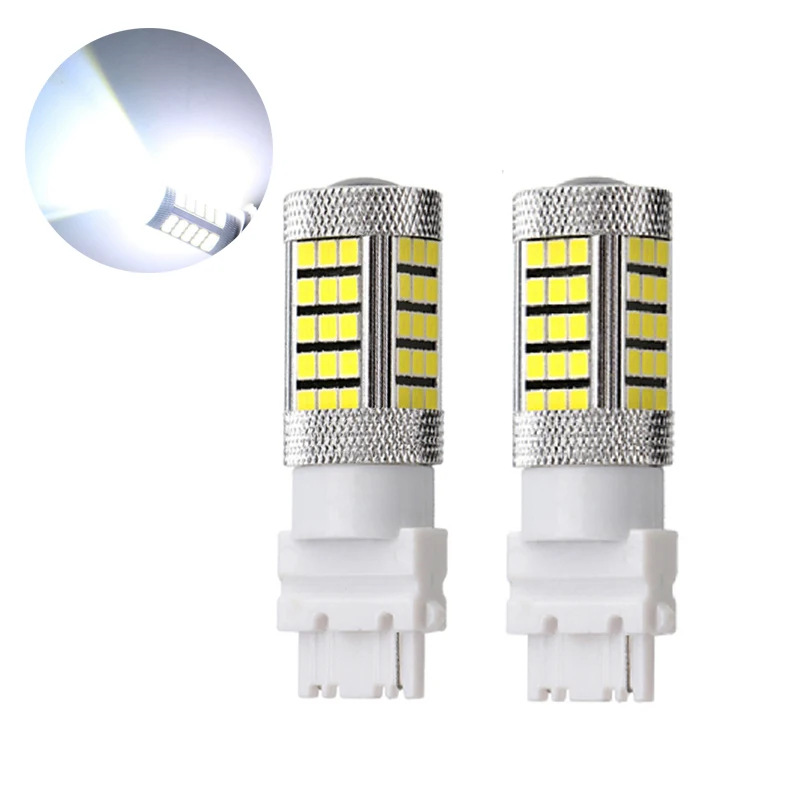 50pcs WHOLESALE T25 3156 3157 66 SMD 2835 LED For Car LED Lamp Backup Brake Bulb Rear Brake Light Source Parking WHITE DC 12V