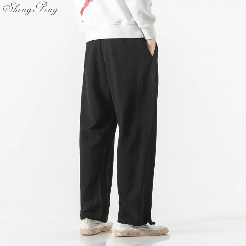 Traditional Chinese clothing for men wushu clothing kung fu pants linen male Chinese pants wing chun clothing Q773