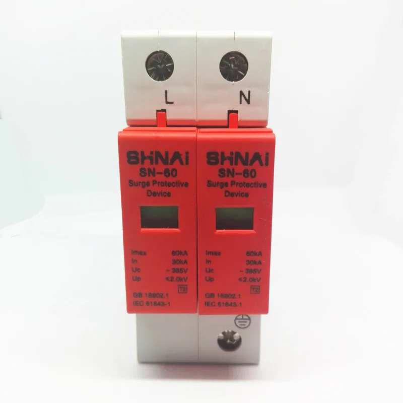 SPD 30KA - 60KA 1P+N surge arrester protection device electric house surge protector D ~385V AC