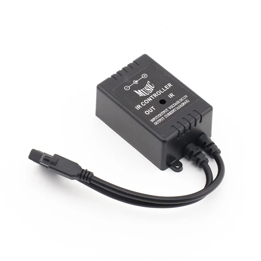 24key IR LED RGB music controller Infrared Music LED ControllerDC12v 6A connect RGB led strip lights