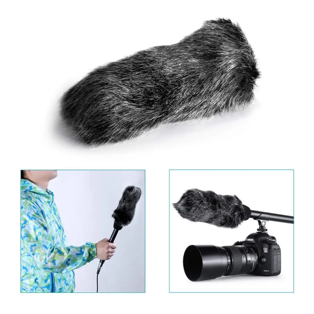 

Outdoor Microphone Furry Windscreen Muff for MIC-01 MIC108 MIC-121 Stereo Microphone, TAKSTAR SGC-598, SHENGGU SG209 SG108