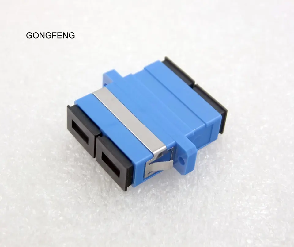 Special Wholesale Telecom grade 100PCS NEW SC/UPC Dual Fiber Connector Adapter Coupler Flange Free shipping to Russia