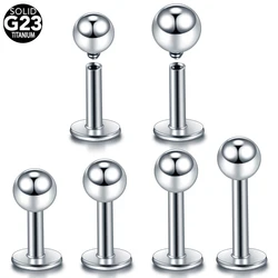 1PC G23 Titanium Labret Rings Lip Monore Piercing Ear Helix Stud Tragus Earring Cartilage Piercings Fashion Girl Jewelry 16G 14G