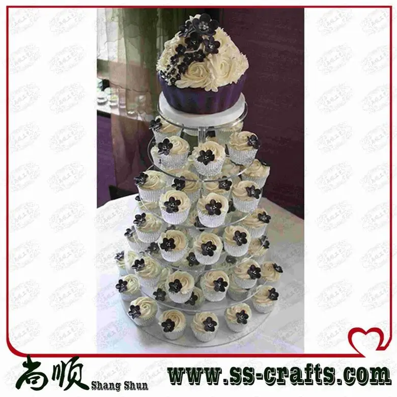 Acrylic 6 tier wedding cupcake stand perspex 6 tier cupcake stand party decoration