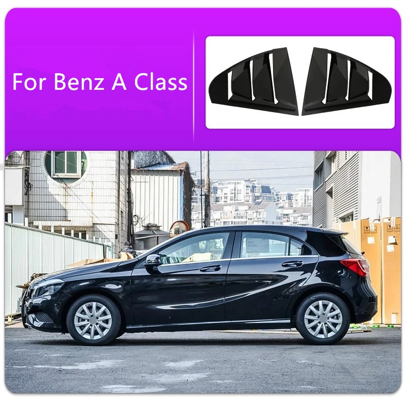 

For Mercedes Benz A 2013 2014 2015 2016 2017 2018 ABS Print Door Window Louver Frame Window Sill Molding Trim Cover Sticker