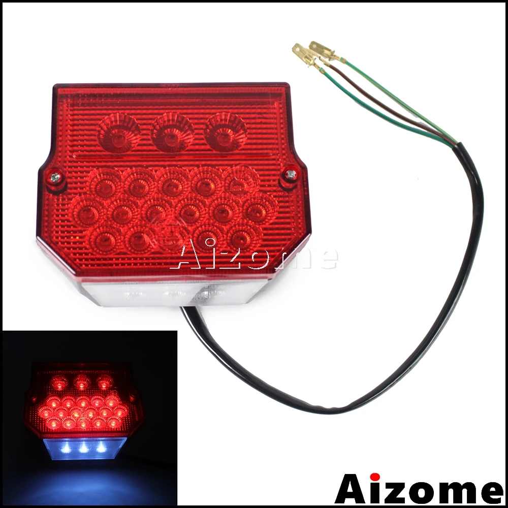 For Suzuki TS125 TS150 TS250 Motorcycle Taillight LED Rear Lamp Tail Light For Simson SR50 S51 MZ ETZ 150 250 251 301 Stop Light