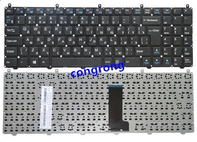 Teclado Russo ru para Tablets Teclado Preto Compatível com os Modelos Clevo W650eh W650srh W650 W655 W650sr W650sc R650sj W6500 W650sj W655sc W650sh