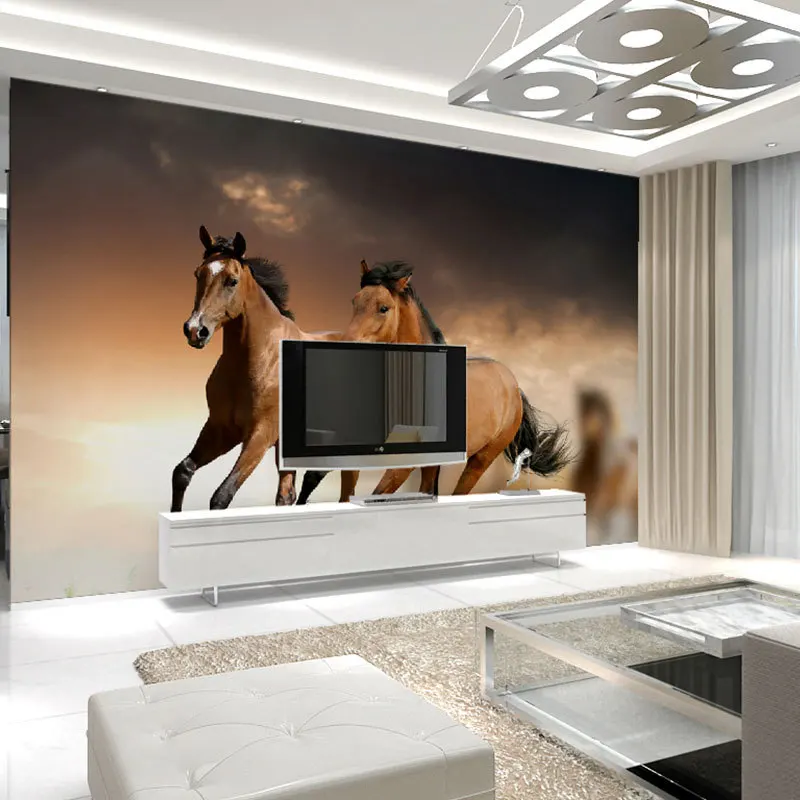 

beibehang horse racing wall murals wallpaper for living room photo wall decor mural papel de parede 3d wall paper papel flooring