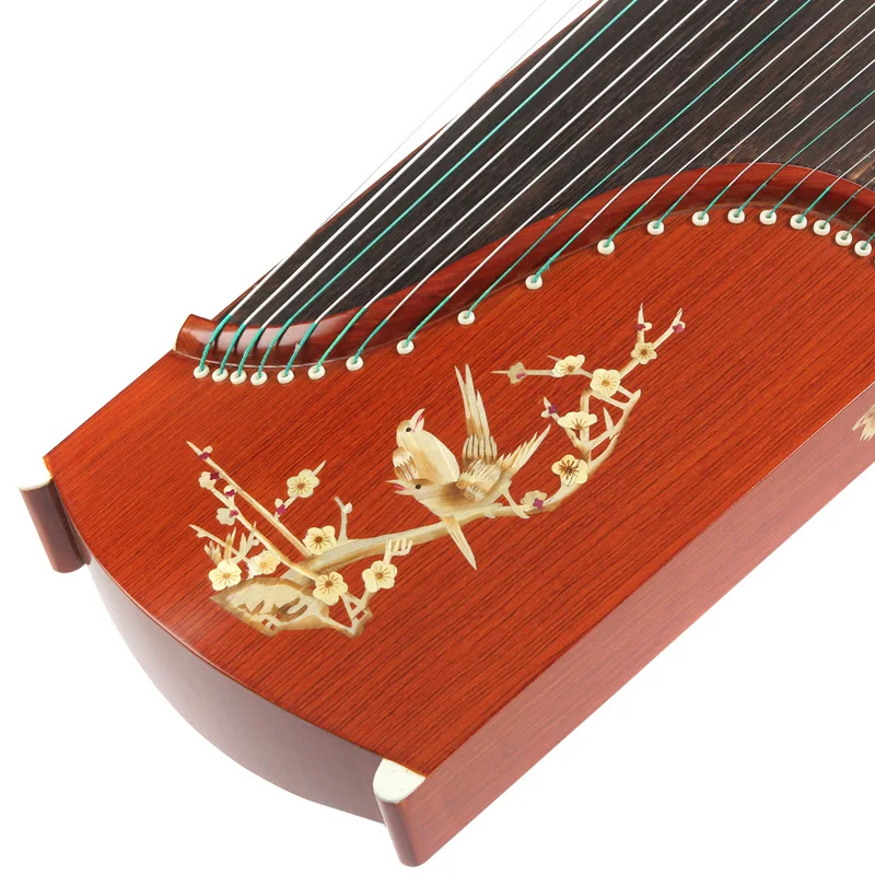 Senior red wood  playing guzheng Authentic Musical Instruments 21 stings Zither