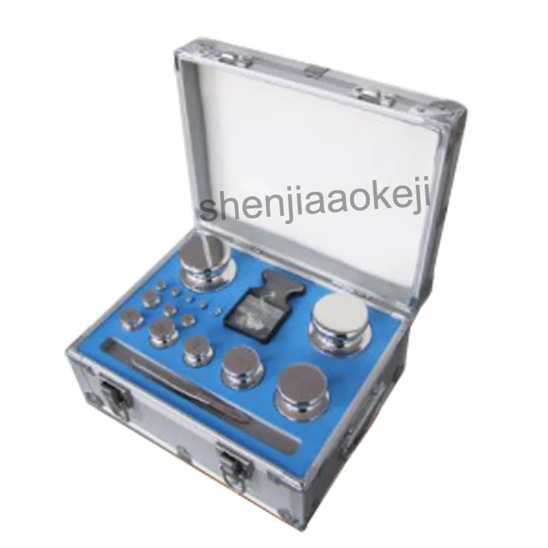 F1 Grade 1mg-2kg standard Stainless Steel set boxed weight  electronic balance scale Digital Scale Calibration Weights Kit Set