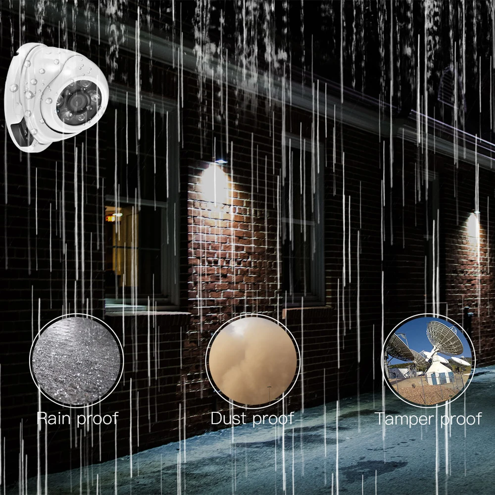 AZISHN กล้องวิดีโอ AHD กล้อง5MP 1/3 "SC3035/OV4689 2560*1920โดม IP66กันน้ำ6IR LEDS กล้องวงจรปิด IR ตัดกล้องวงจรปิดกล้อง