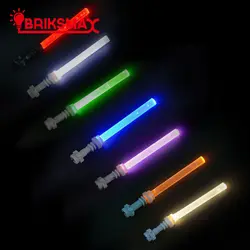 BRIKSMAX Colorful LED Light Saber Powered by USB Light Sword For Trooper Star War Figure Blocks Bricks Toy Gift