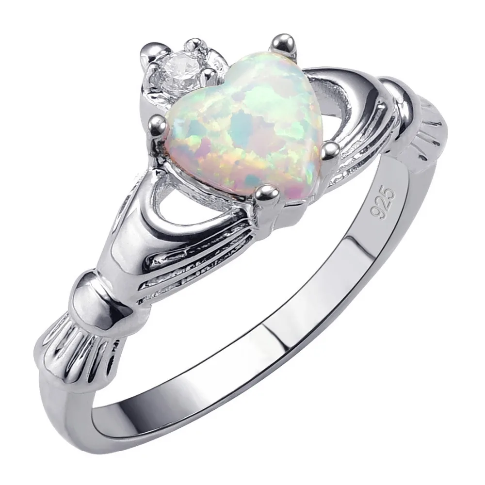 Hot Sale Exquisite White Fire Opal 925 Sterling Silver High Quantity Ring Beautiful Jewelry Size 5 6 7 8 9 10 11 12 F1538