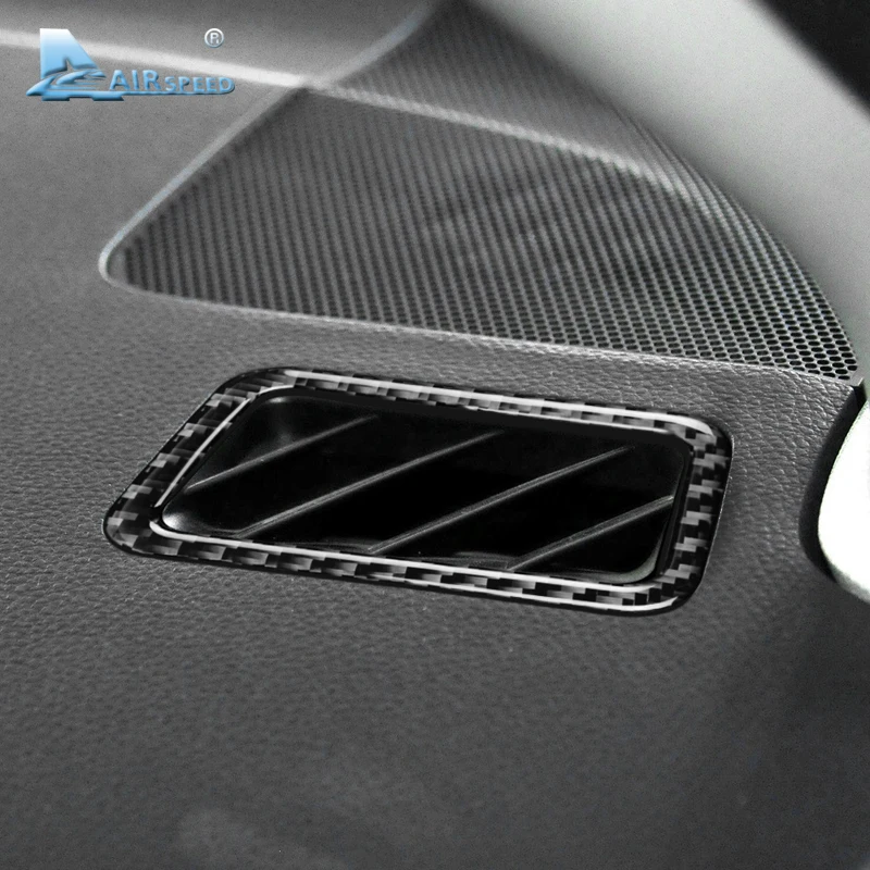 Real Soft Carbon Fiber for Subaru Forester 2013 2014 2015 2016 2017 2018 Accessories Car Air Conditioning Outlet Trim