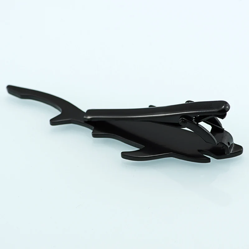 Nolvety Sharks Tie Bar Men Black Clip For men Animal Clip on Tie Matt Finish High Quality Tie Clip Set Shirt Accessory OnlyArt