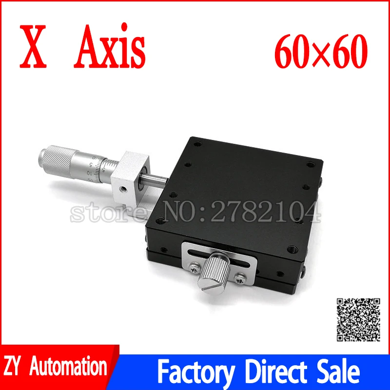 Eixo 60*60 mm Botão Micrômetro Deslizante Estágio Guia Ferroviário tipo Plataforma Deslocamento Manual Mesa Deslizante Lgx60-rlgx60-llgx60-c x
