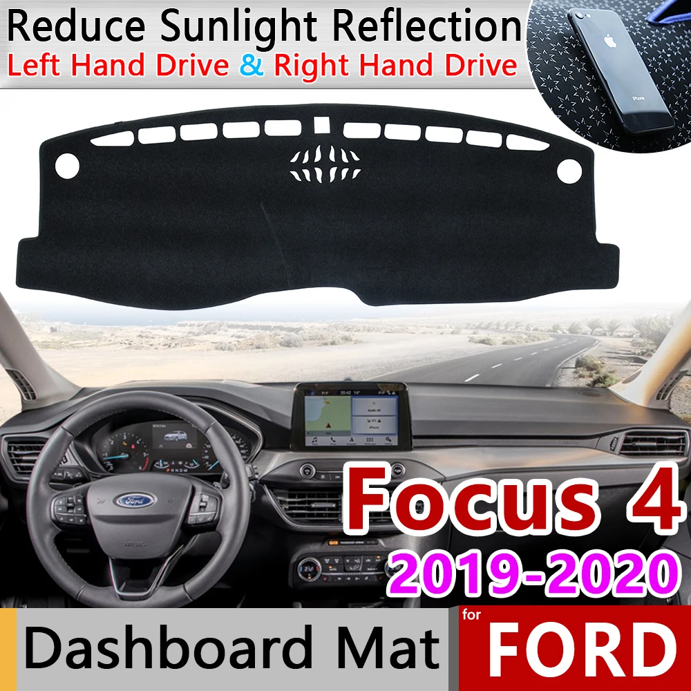 for Ford Focus 4 2019 2020 Anti-Slip Mat Dashboard Pad Sunshade Dashmat Protect Carpet Anti-UV Dash Cushion Car Accessories MK4